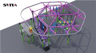 Cwrs Rhaff Dan Do Ar gyfer Parc Trampolîn
